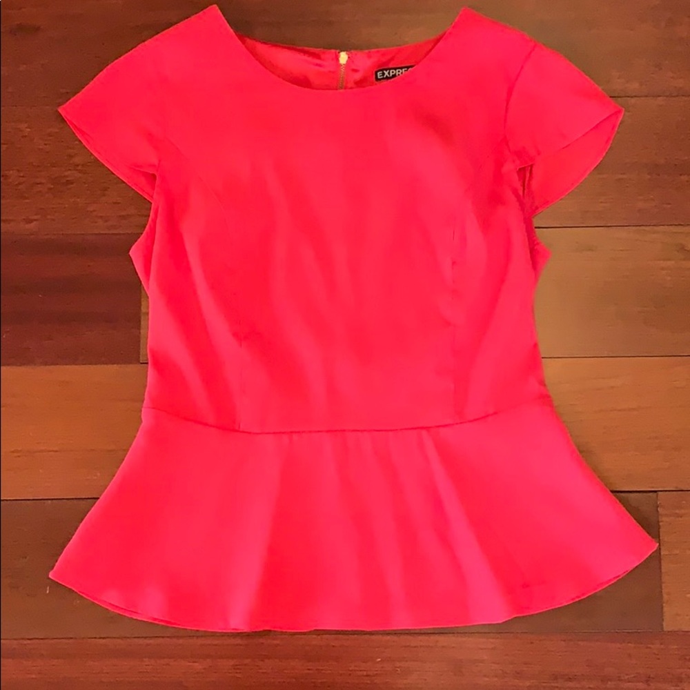 Hot pink Express top.